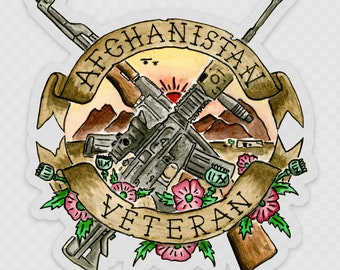 Afghanistan Veteran Clear Sticker