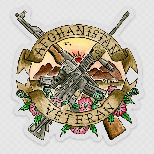 Afghanistan Veteran Clear Sticker