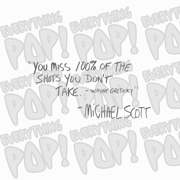 Michael Scott Wayne Gretzky Quote Vector - Downloadable .eps and .ai Files