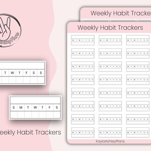 Adesivos para Rastreamento de Hábitos Semanais – Pacote com 24 para Bullet Journals e Planners (início na segunda ou domingo) | Adesivos de Produtividade BuJo | Acabamento Fosco