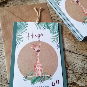 Faire-part naissance girafe