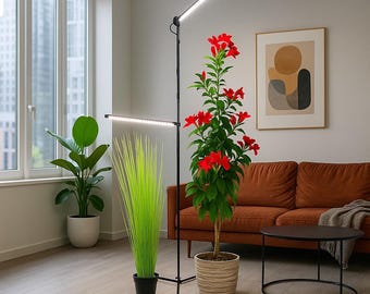 Metaflex IO-2 with 2 full-spectrum lamps. Ніgh floor grow lamp, Floor grow light for plant, led light stand, indoor LED Standing Floor Lamp