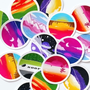 Subtiele Pride Colors-stickers | aseksueel aromantisch panseksueel lesbisch transgender biseksueel non-binair homo queer LGBTQ+