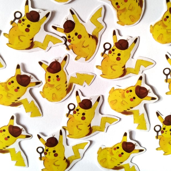 Tiny Detective Pikachu | cute stickers