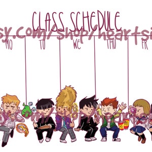 MP100 Class Schedule Sheet [DIGITAL]