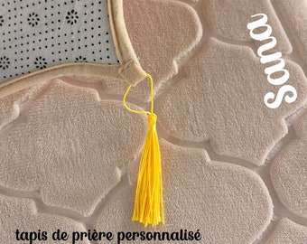 Tapris de prière Personnalisé, Ramadan,Aide Moubarak,Cadeau aide ramadan, tapis prénom, pas cher