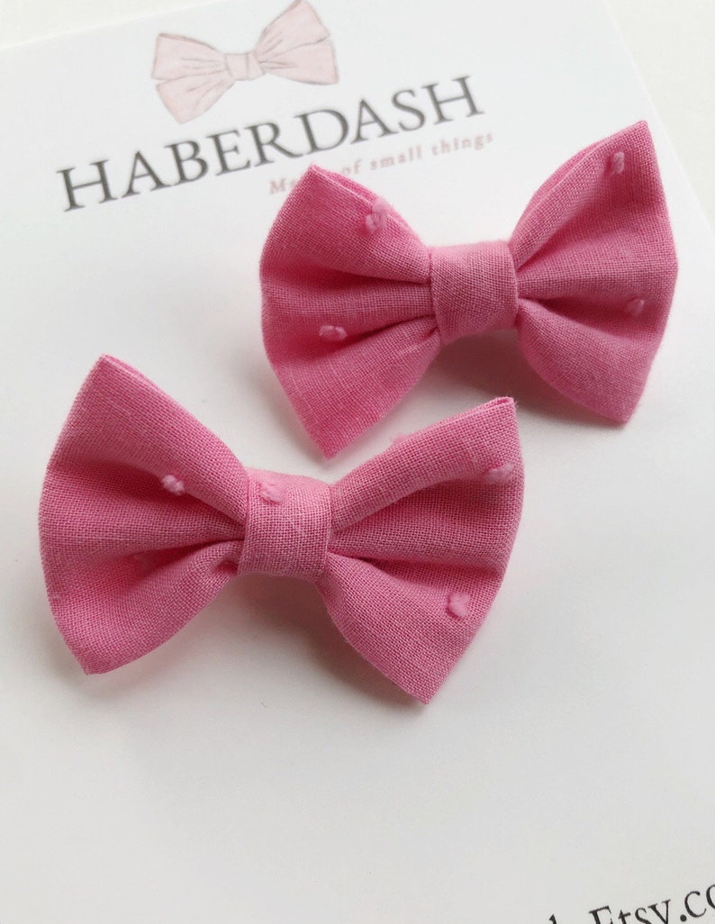 Solid Pink Swiss Dot
