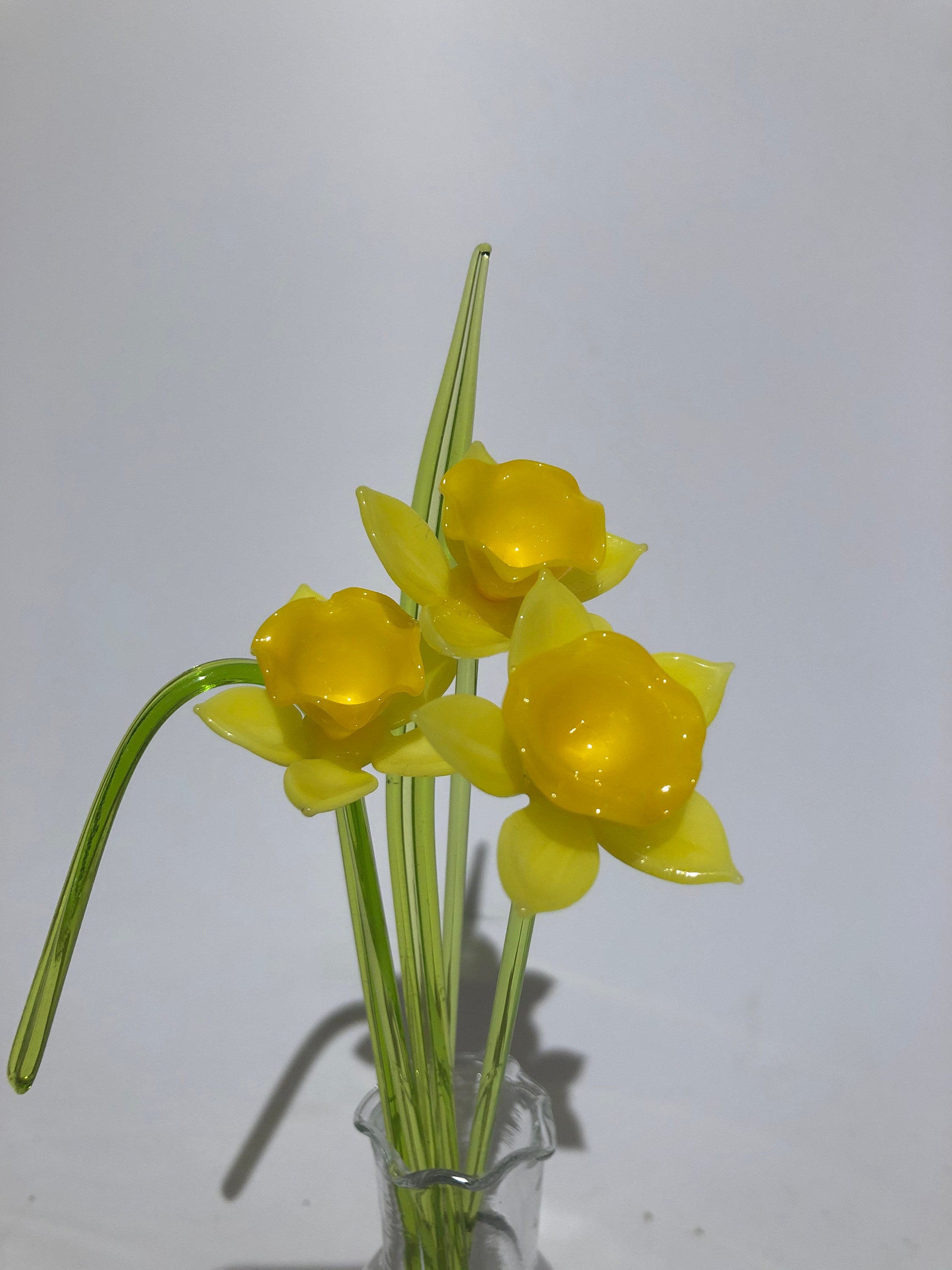 Hand made Glass flowers daffodils Etsy