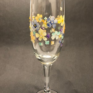 hand painted champagne flute