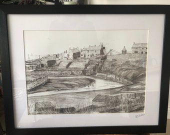 seaton sluice harbour print