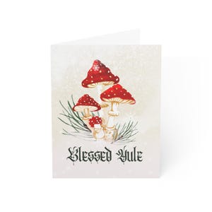 Jeu de cartes de voeux de Noël fantaisistes | Cartes de vœux festives pour Noël, solstice d'hiver, acclamations faites à la main, salutations respectueuses de l'environnement, 1 à 50 pièces
