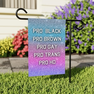 Inclusive Garden Banner, Colorful Yard Decor, LGBTQ+ Support Banner, Pride Flag, Garden Stake Flag, Home & Garden Decor