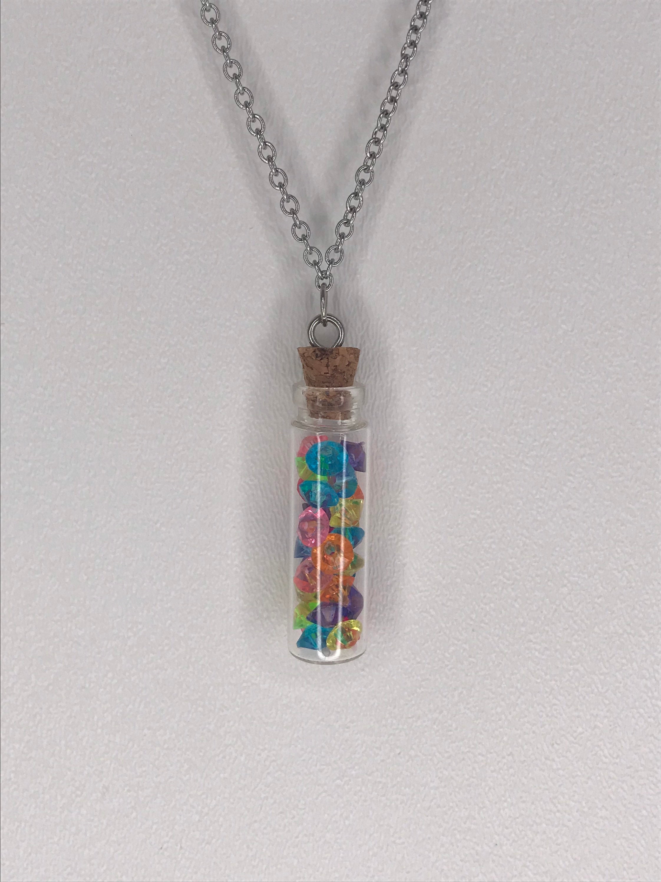Jewels in a Jar Pendant Necklace Etsy