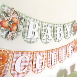 Cutie Baby Shower Backdrop Decorations | A Little Cutie Is On The Way Baby Shower | Baby Shower Banner | Baby Shower Decorations