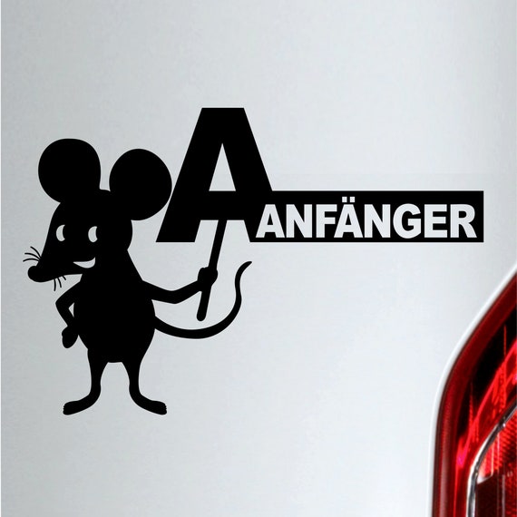 Anfanger Aufkleber Fahranfanger Maus Spruch Auto Sticker Etsy