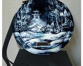 Hand painted clutch,exclusive artwork ( quot Winter quot ). Available for shipping.