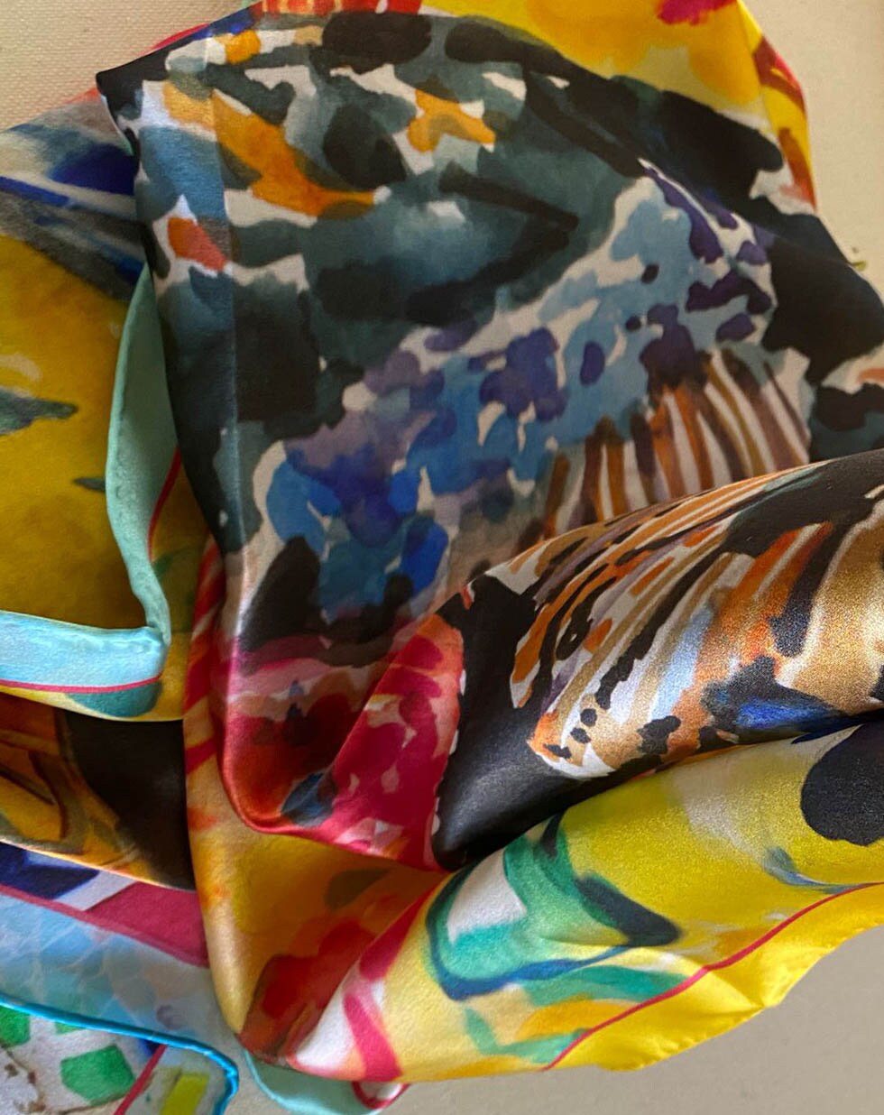 Sciarpa In Seta Gustav Klimt Per Donna - Foulard Artistico Con Motivi Art Nouveau, Regalo Elegante - Foto 4