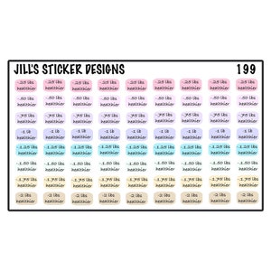 JSD#199 || Lbs healthier stickers - Weight loss stickers - Pounds lost - Planner stickers - Calendar stickers