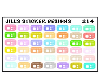 JSD#214 || Hair Appointment planner stickers - Hair salon stickers - Rainbow color Stickers - Erin Condren tags
