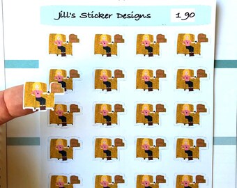 JSD#190 || Coffee Break relaxation stickers - Lady sitting in chair stickers - ECLPSTICKERS