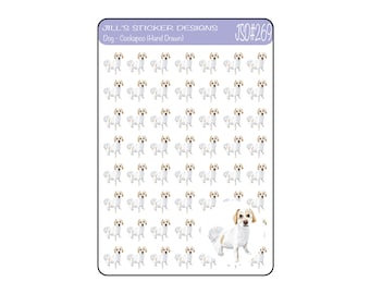 JSD#269 // Pegatinas para agenda de Cockapoo, pegatinas para agenda de perros, pegatinas de Erin Condren, pegatinas de pérdida de mascota, planificador feliz