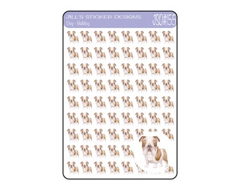 JSD#155 || Bulldog planner sticker - Pet stickers - ECLP Pet Sticker