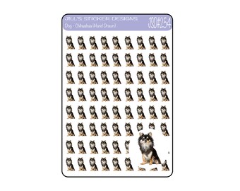 JSD#254 // Pegatinas para agenda de chihuahua - Pegatinas dibujadas a mano - Pegatinas de perros - ECLPSTICKERS