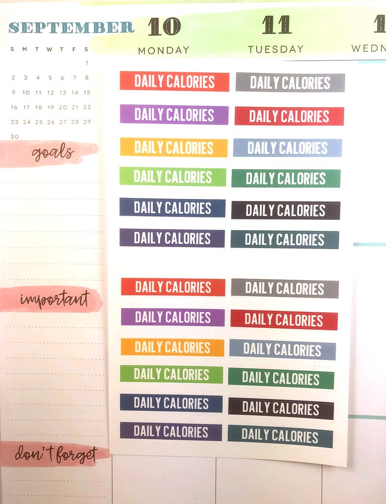 JSD#24 || Daily Calorie Planner Stickers - Weight Loss Stickers - Happy ...
