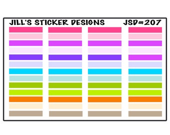 JSD#207 || Blank customizable stickers - Ombre stickers - Erin Condren planner stickers