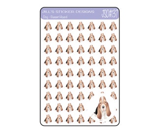 JSD#137 || Basset Hound planner sticker - Dog stickers - ECLP