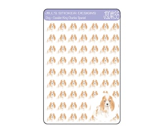JSD 135 // Cavalier King Charles Spaniel Pegatinas -Dog Planner pegatinas - Pegatinas para mascotas - Pegatinas para perros ECLP