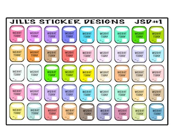 JSD-1 // Peso hoy pegatinas - Pegatinas Planner