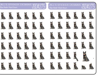 JSD#275-Blue Heeler pegatina de perro dibujada a mano para planificador y calendario