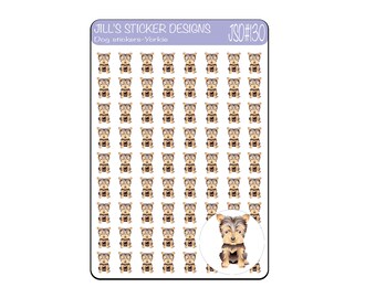 JSD#130 || Yorkie planner stickers - Pet planner stickers - ECLP dog stickers