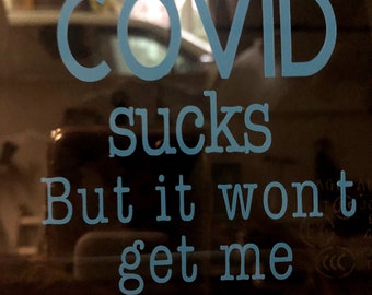 JSD#7D || Car Decal, Covid sucks decal, Covid Decal, Auto Decal, Laptop decal, Notebook Decal, Pick a size decal, Pick a color decal