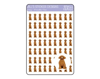 JSD#265 || Poodle Planner Stickers, Dog Planner Stickers, ECLP, Family Pet Stickers, Happy Planner Sticker