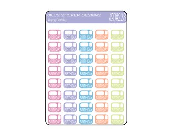 JSD#228 // Pegatinas personalizadas de cumpleaños - Pegatinas de nombre de cumpleaños - Pegatinas de la edad de cumpleaños - pegatinas del planificador