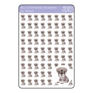 JSD#129 || Schnauzer planner stickers - Pet planner stickers - Dog stickers - ECLP dog stickers