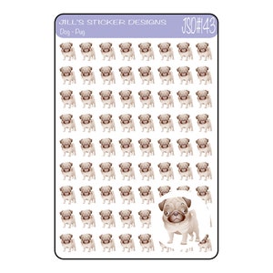 JSD#143 || Pug planner stickers for all planners