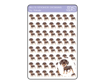 JSD#157 || Rottweiler planner stickers - Dog stickers - ECLP dog stickers