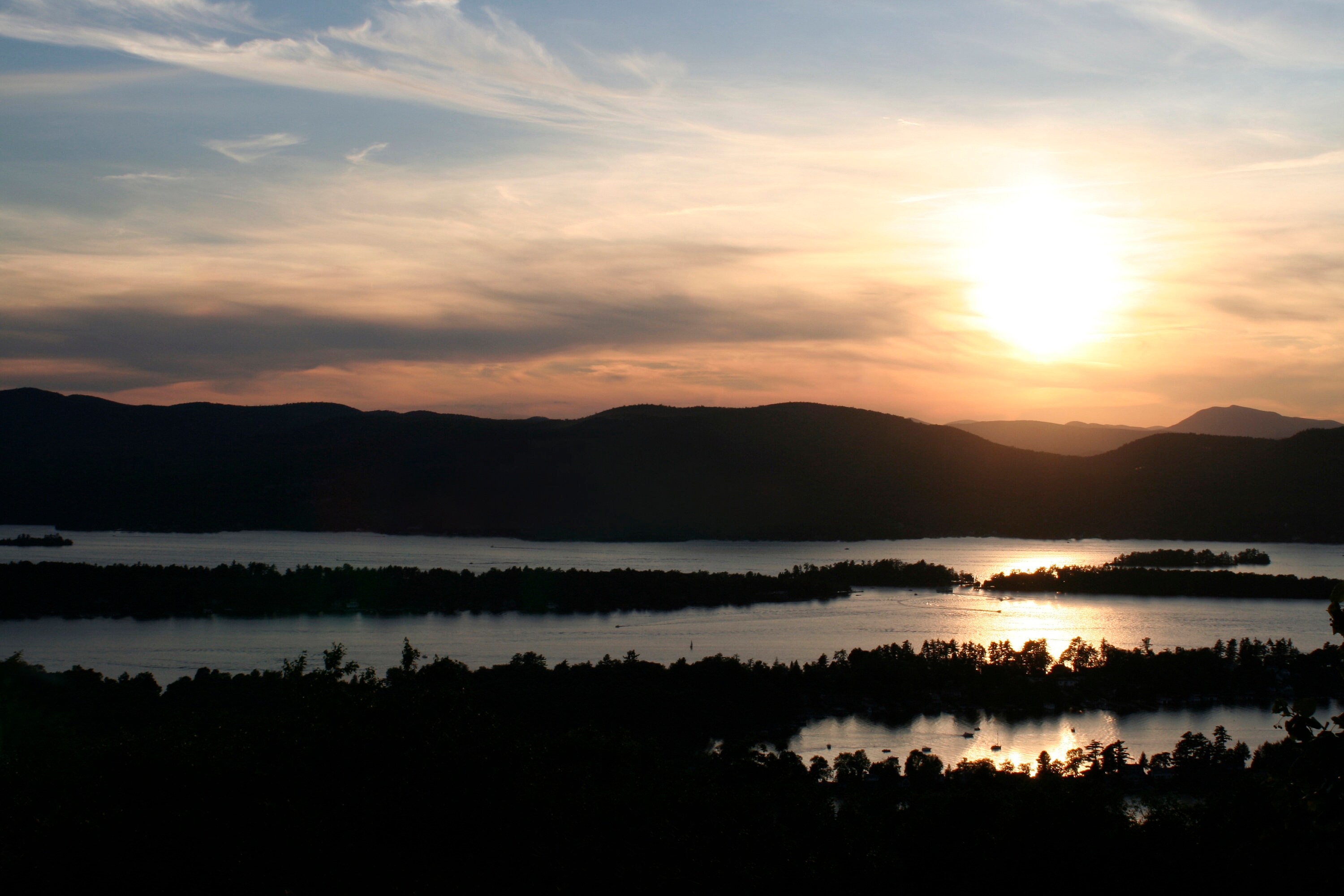 Lake from Pilot Knob at Sunset Fine Art Print 8x12 Print Matted