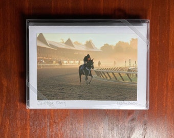 Saratoga Notecard Set - Set of 6 Saratoga Springs Photo Greeting Cards Gift Box - Saratoga Springs Photograph Card Set - Saratoga Track