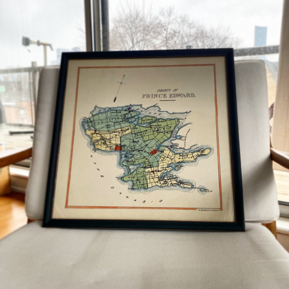 Prince Edward County Map 1853 Etsy