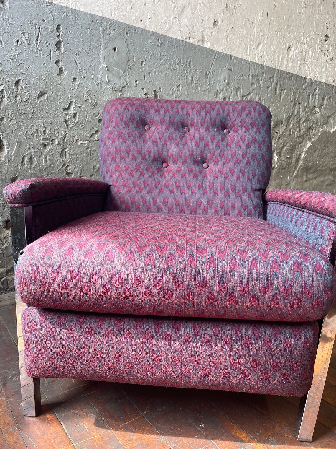 Mid Century Modern Chrome Barcalounger Recliner Chair Etsy