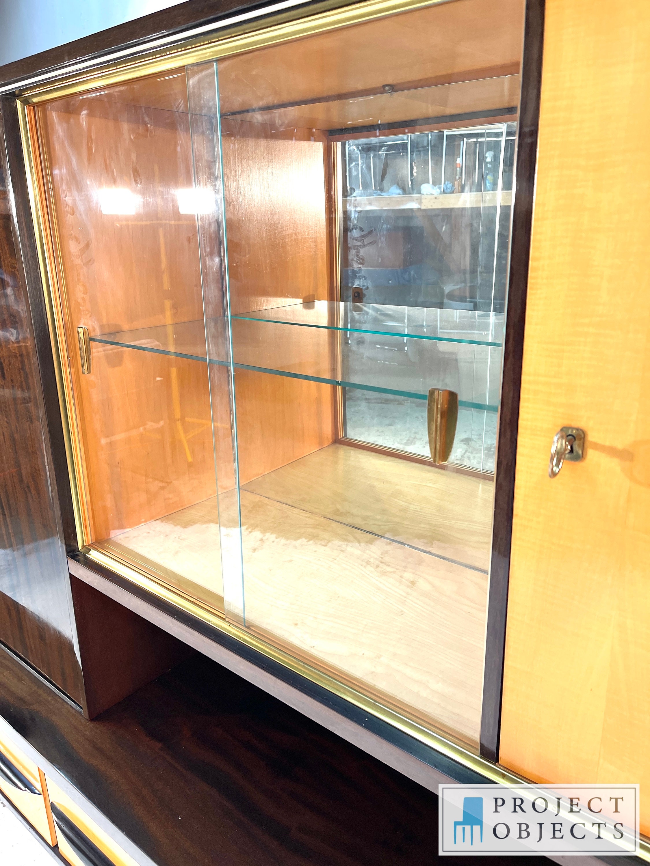 Gabinete alemán moderno de mahoba encogido de mediados de | Etsy