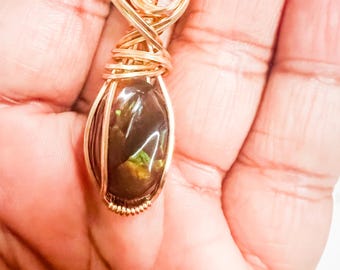 Fire Agate Pendant, natural fire agate necklace, boho style necklace, birthday gift for friend, anniversary gifts for her, fire agate jewels