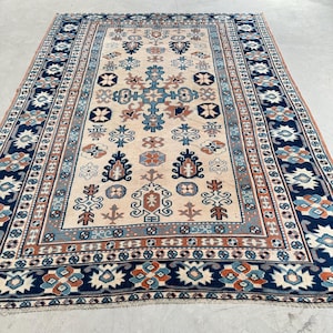Turkish Rug, 6x8 Large Rug, Vintage Rug, Antique Rug, Rugs For Salon, 5.4x7.7 ft Brown Rug, Hand-Knotted Wool Area Rug, Anatolian Rug,