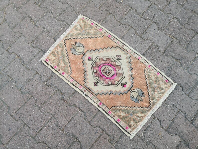 Small Turkish Rug 18x32 İnches Anatolian Vintage Rug Entry Rug Etsy