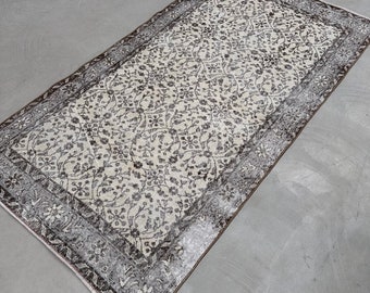 トルコラグ、ヴィンテージラグ、4x7インチのアクセントラグ