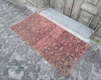Vintage Turkmen Kilim 30x58 inches Turkish Vintage Kilim Handmade Kilim Wool Kilim Welcome Kilim Wool Rug Vintage Turkish Kilim Entry Kilim